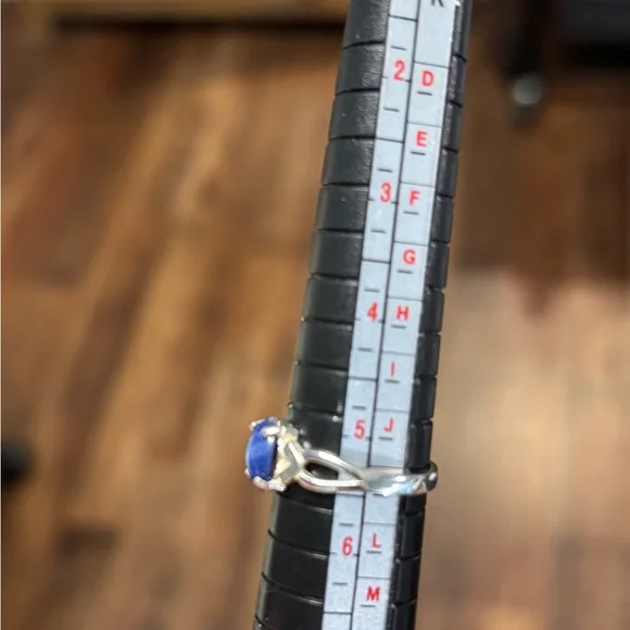 Beautiful Linde 6 Rays Blue Star Sapphire in 925 Sterling Silver Ring Size 5.5 - Picture 6 of 6